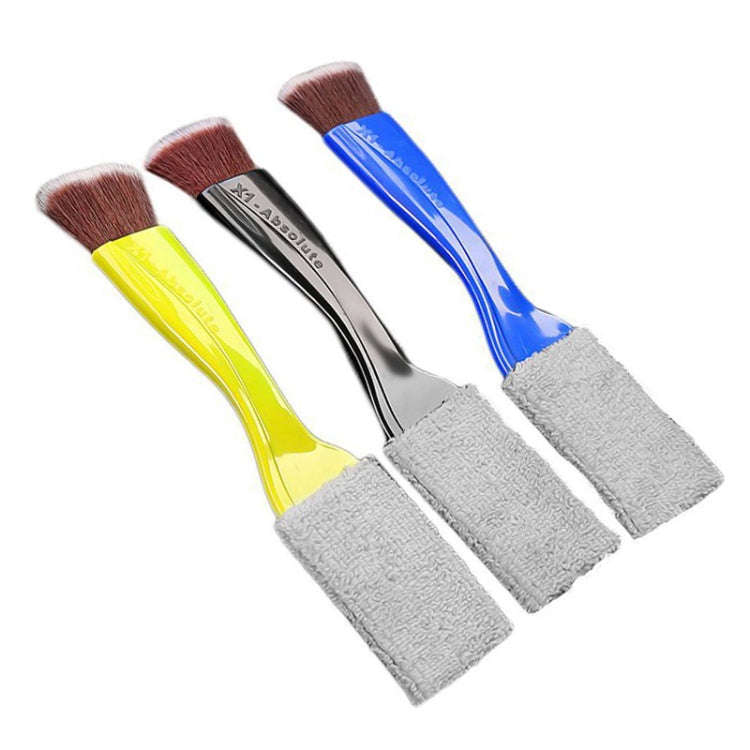 Car Air-Conditioned Air Outlet Cleaning Brush Car Interior Cleaning Tool Dust  Soft Hair Brush(Bl...