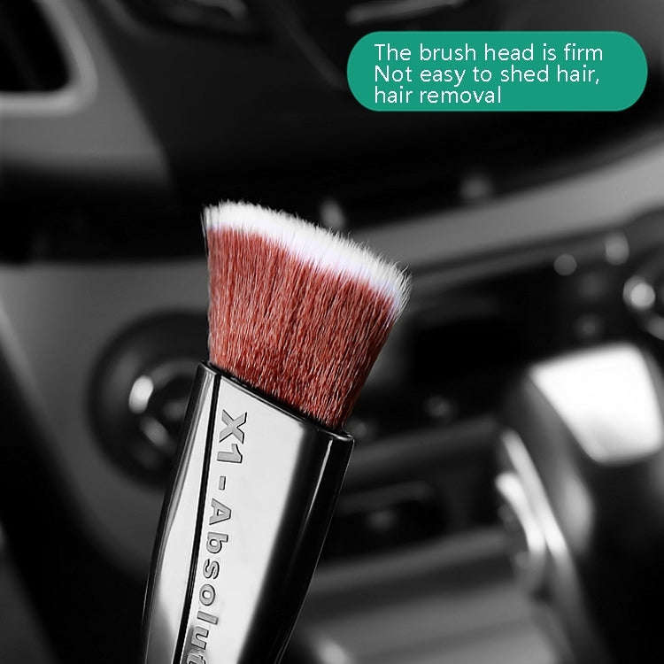 Car Air-Conditioned Air Outlet Cleaning Brush Car Interior Cleaning Tool Dust  Soft Hair Brush(Bl...