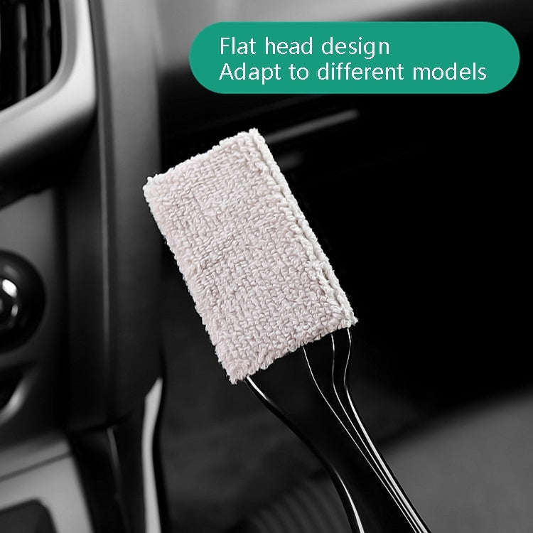 Car Air-Conditioned Air Outlet Cleaning Brush Car Interior Cleaning Tool Dust  Soft Hair Brush(Bl...