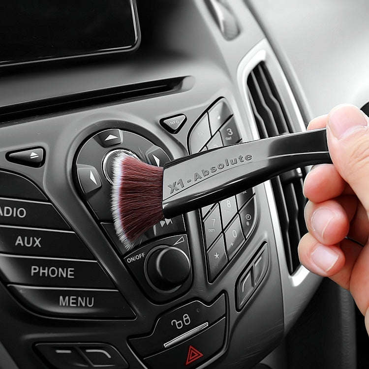 Car Air-Conditioned Air Outlet Cleaning Brush Car Interior Cleaning Tool Dust  Soft Hair Brush(Bl...