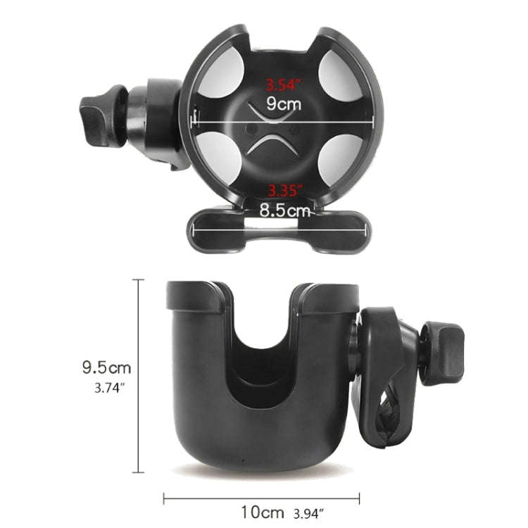 Cartridge With Mobile Phone Box 2 In 1 Baby Car Gear Bottle Cup Rack(Black)