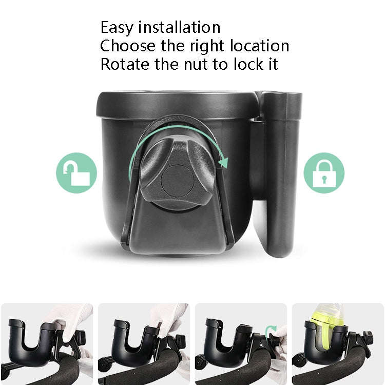 Cartridge With Mobile Phone Box 2 In 1 Baby Car Gear Bottle Cup Rack(Black)