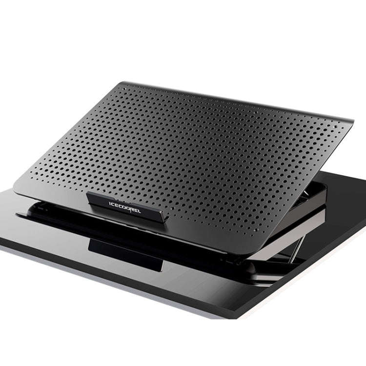 ICE COOREL Laptop Aluminum Alloy Radiator Fan Silent Notebook Cooling Bracket, Colour: Six-Fan Tu...