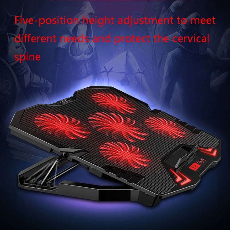 ICE COOREL K5 Laptop Radiator Computer Cooling Bracket, Colour: Touch Version (Black Red)