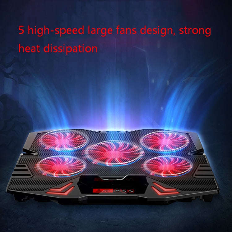 ICE COOREL K5 Laptop Radiator Computer Cooling Bracket, Colour: Touch Version (Black Blue)
