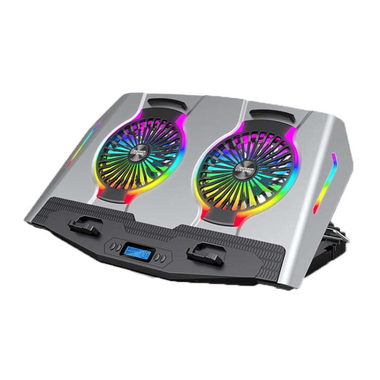 ICE COOREL USB Laptop Radiator Computer Mute Cooling Bracket, Colour: N9 Standard Version (Silver)