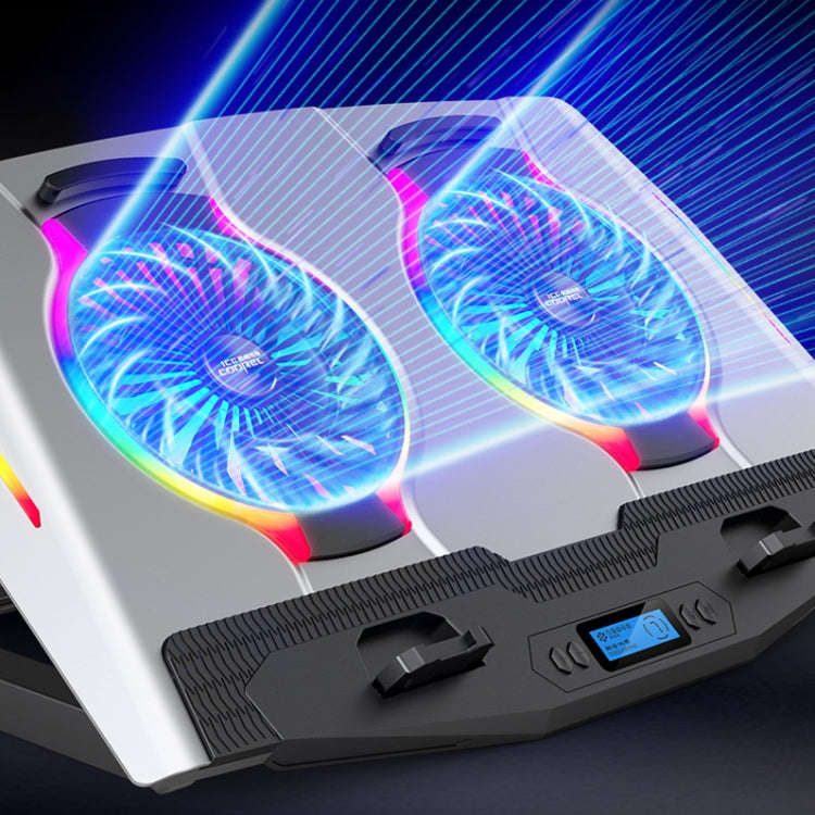 ICE COOREL USB Laptop Radiator Computer Mute Cooling Bracket, Colour: N9 Standard Version (Silver)