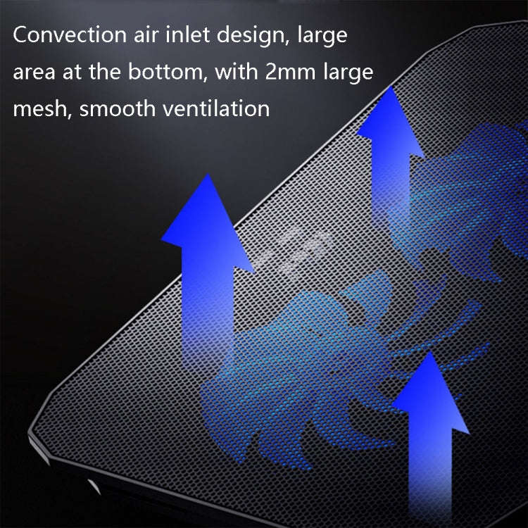 ICE COOREL N106 Laptop Base Adjustment Radiator Dual-Fan Notebook Cooling Bracket, Colour: Luxury...