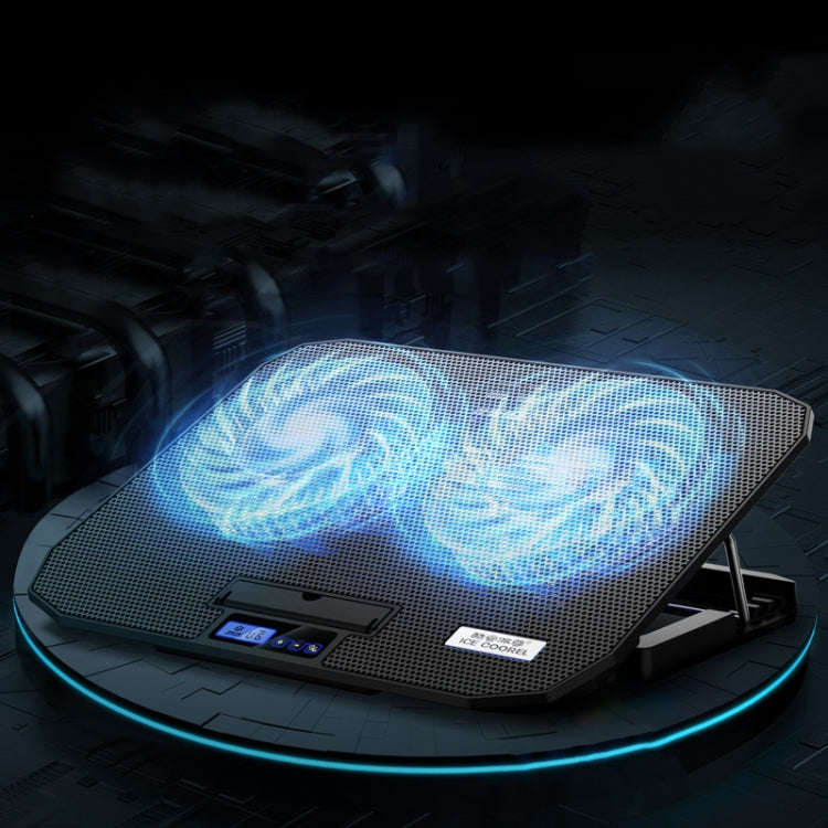 ICE COOREL N106 Laptop Base Adjustment Radiator Dual-Fan Notebook Cooling Bracket, Colour: Luxury...