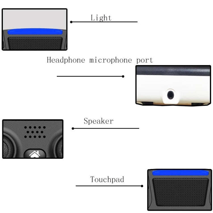 Bluetooth Wireless Six-Axis Programmable Dual-Vibration Gamepad For PS4(Red)