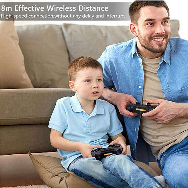Bluetooth Wireless Six-Axis Programmable Dual-Vibration Gamepad For PS4(Red)