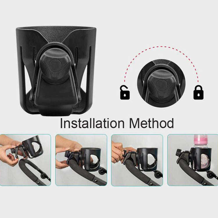 J4035 Stroller Cup Rapid Fixed Stroller Bottle Frame ABS Stroller Water Cup Rack(Gray)