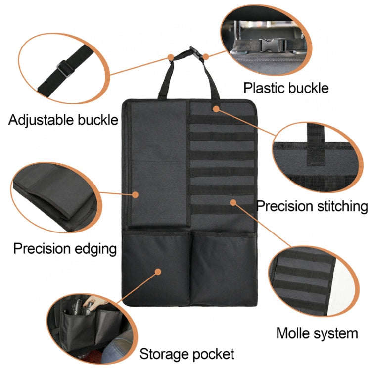 2 PCS Car Seat Back Hanging Bag Oxford Cloth Storage Bag(Black)