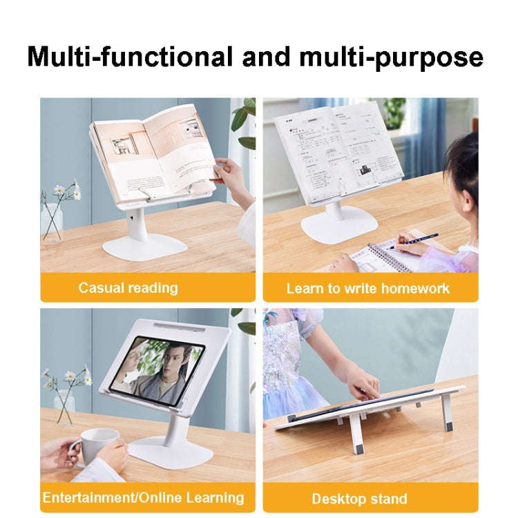 Oatsbasf 03363 Laptop Heightening Bracket Multifunctional Portable Foldable Desktop Stand(White)