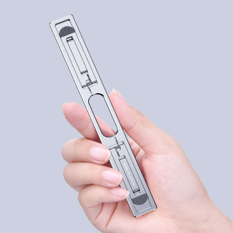 Oatsbasf K01 Adjustable Desktop Heightening Base Aluminum Alloy Radiator Folding Laptop Stand(Sil...