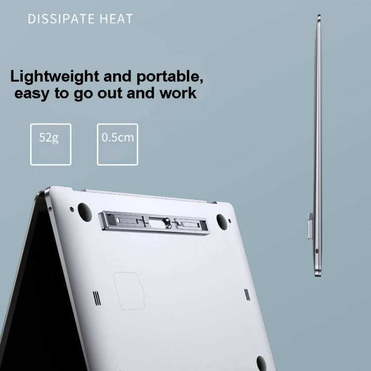 Oatsbasf K01 Adjustable Desktop Heightening Base Aluminum Alloy Radiator Folding Laptop Stand(Sil...