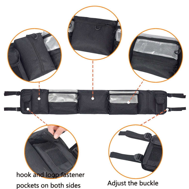 Large-Capacity Car Outdoor Bag Practical And Wear-Resistant Riding Front Bag(Black)