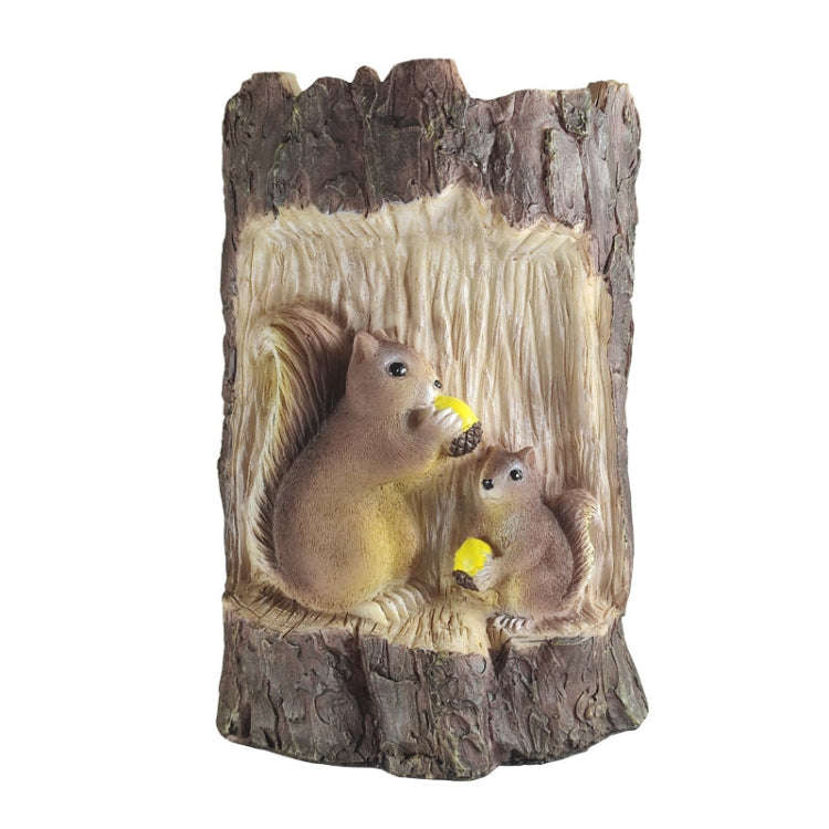 Solar Squirrel Tree Stump Christmas Decoration Light Garden Holiday Atmosphere Outdoor Landscape ...