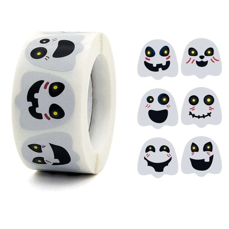 Halloween Ghost Emoticon Stickers Children Gift Decoration Food Sealing Stickers, Size: 25x25mm(K...