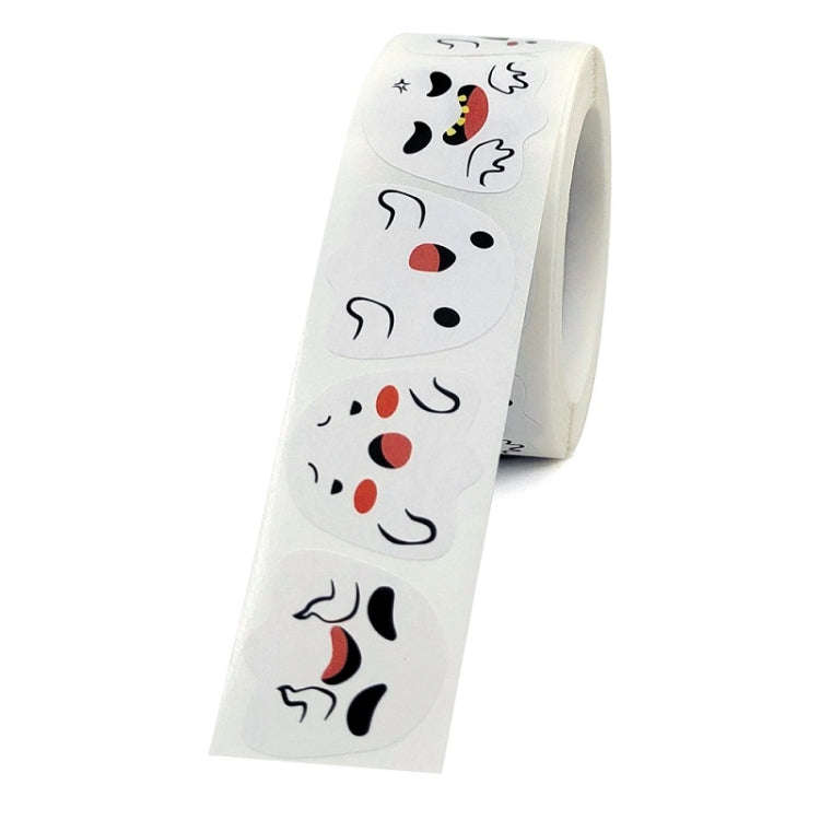 Halloween Ghost Emoticon Stickers Children Gift Decoration Food Sealing Stickers, Size: 25x25mm(K...