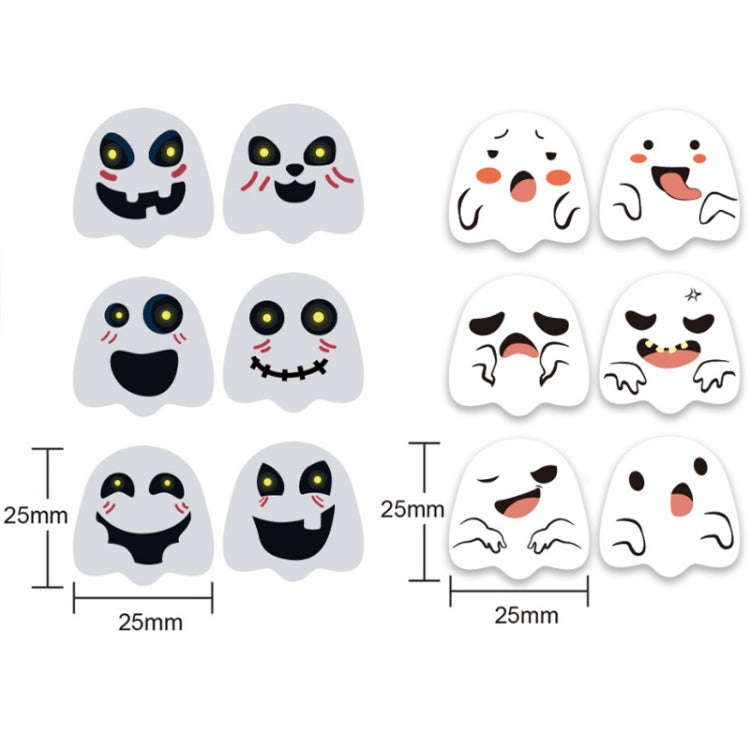 Halloween Ghost Emoticon Stickers Children Gift Decoration Food Sealing Stickers, Size: 25x25mm(K...