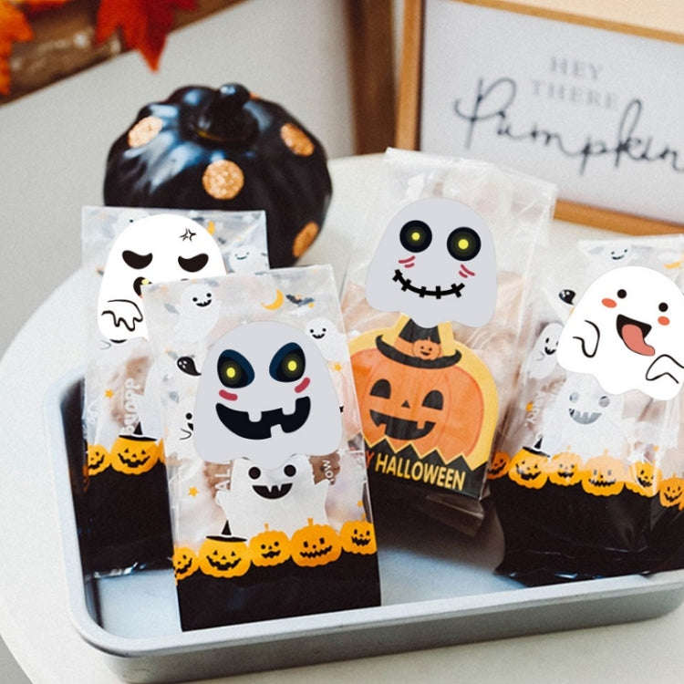 Halloween Ghost Emoticon Stickers Children Gift Decoration Food Sealing Stickers, Size: 25x25mm(K...