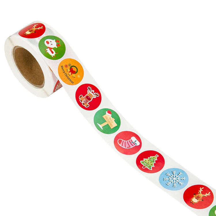 Christmas Day Decoration Gift Series Sticker Label, Size: 25mm(Number 1)