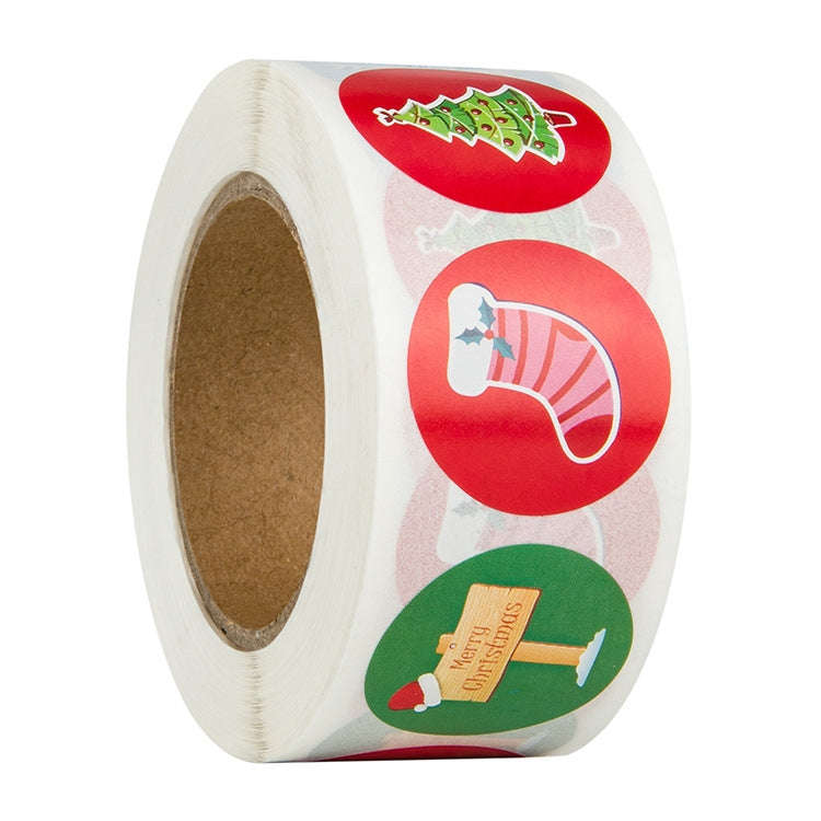 Christmas Day Decoration Gift Series Sticker Label, Size: 25mm(Number 1)