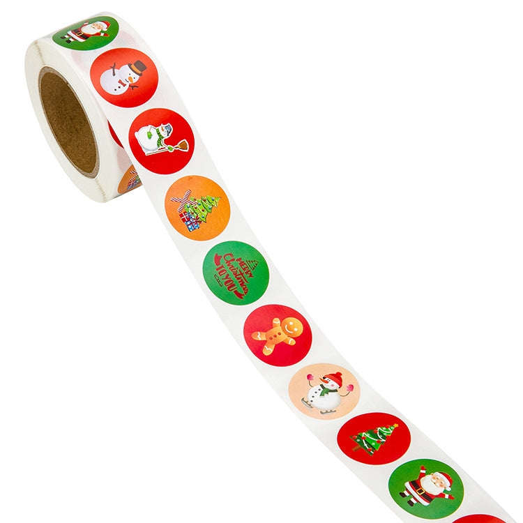 Christmas Day Decoration Gift Series Sticker Label, Size: 25mm(Number 3)