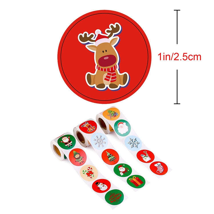 Christmas Day Decoration Gift Series Sticker Label, Size: 25mm(Number 1)