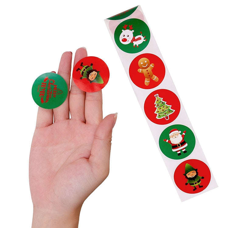 Christmas Day Decoration Gift Series Sticker Label, Size: 25mm(Number 1)