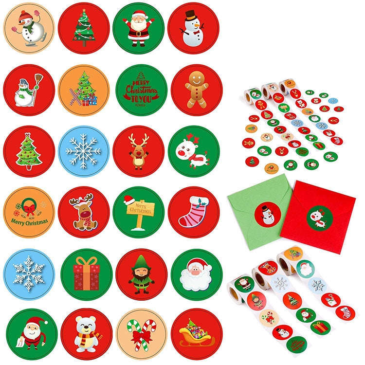 Christmas Day Decoration Gift Series Sticker Label, Size: 25mm(Number 1)
