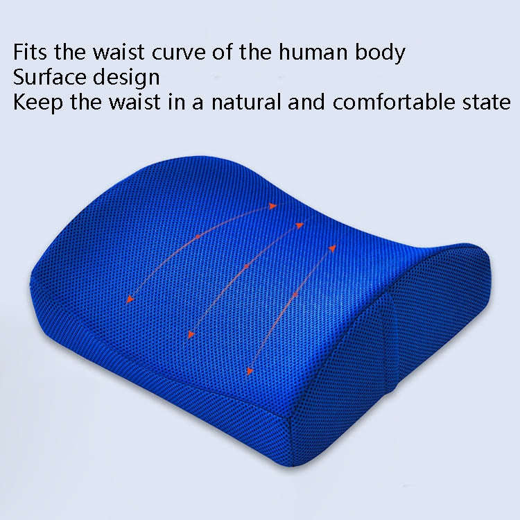 Office Waist Cushion Car Pillow With Pillow Core, Style: Gel Type(Suede Royal Blue)