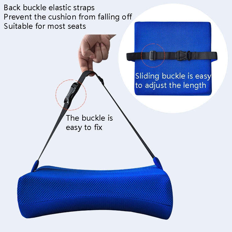 Office Waist Cushion Car Pillow With Pillow Core, Style: Gel Type(Suede Royal Blue)