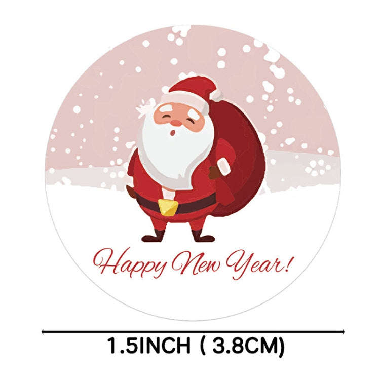 Christmas Santa Sticker Self-Adhesive Gift Tag, Size: 1.5 Inch/3.8cm( LG-210922-38-005)