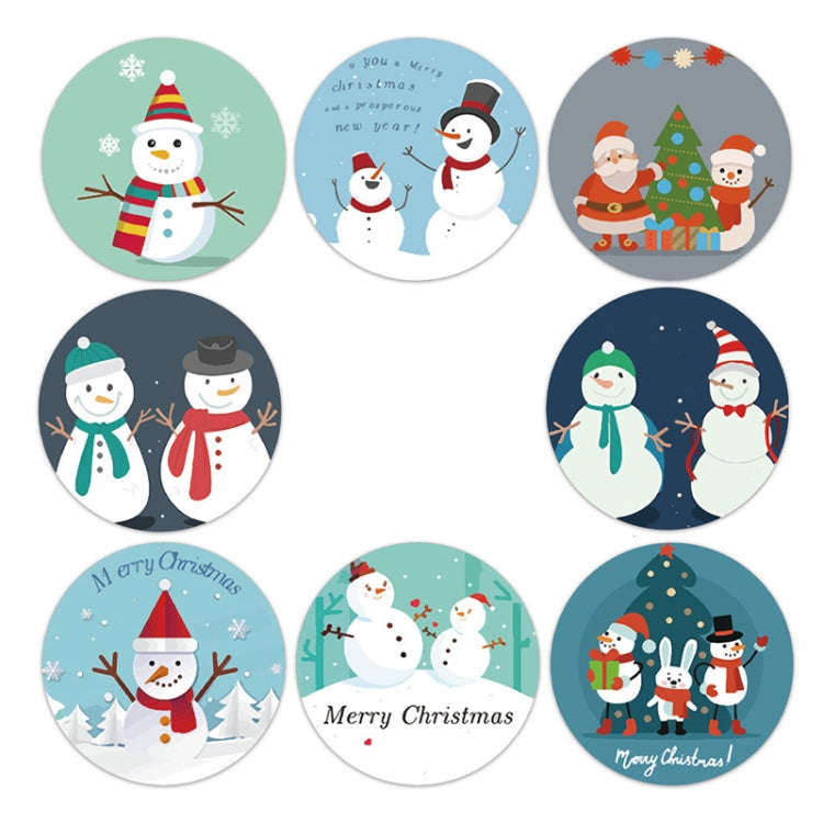 Snowman Christmas Sticker Gift Decoration Gift Sealing Stickers, Size: 1.5 Inch/3.8cm(LG-210922-3...