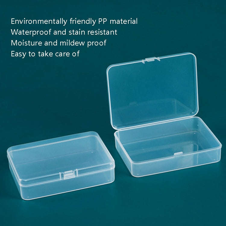 10 PCS Rectangular PP Plastic Box Transparent Packaging Box With Cover Plastic Parts Hardware Too...