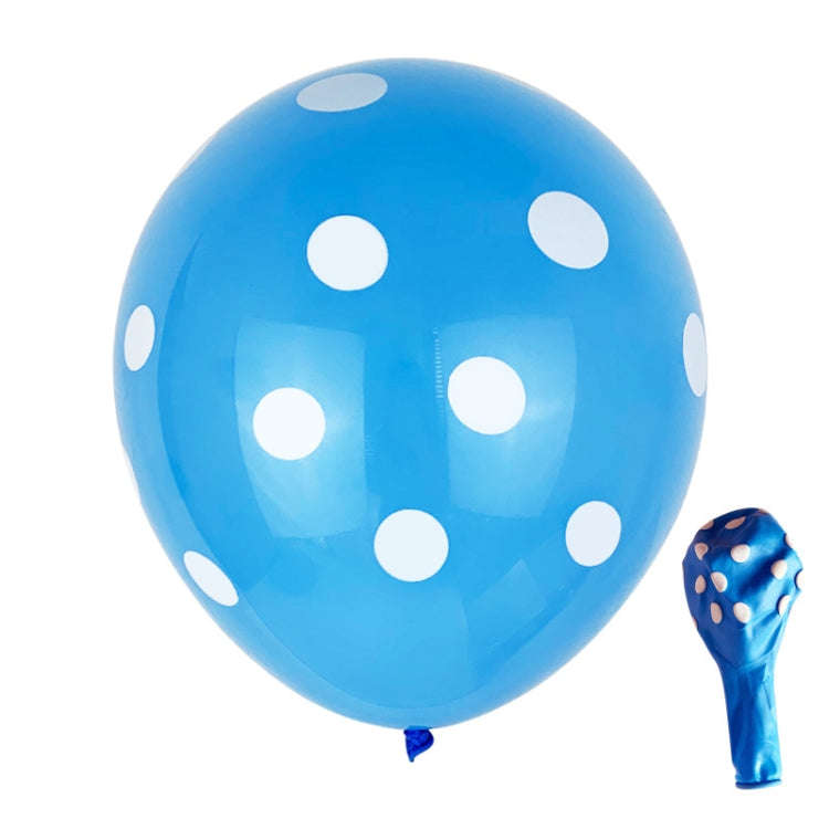 100 PCS FY-10280 12 Inch Dot Party Decorative Balloon Wedding Scene Arrangement Latex Balloon(Dee...