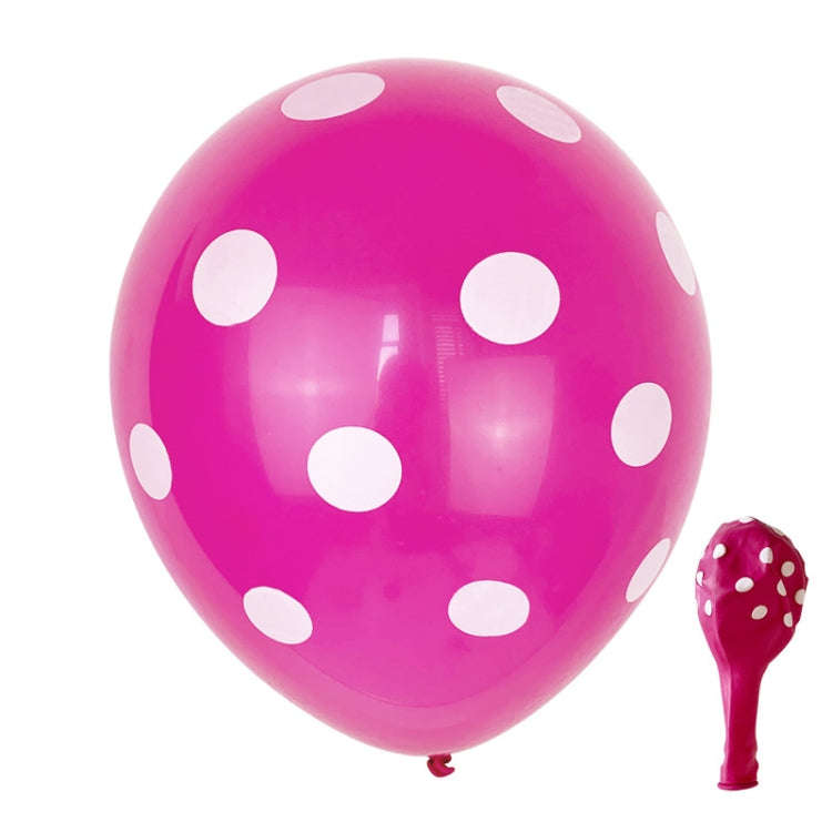 100 PCS FY-10280 12 Inch Dot Party Decorative Balloon Wedding Scene Arrangement Latex Balloon(Ros...