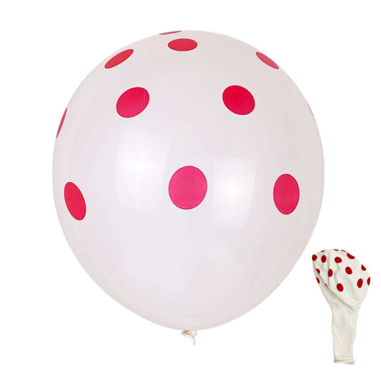 100 PCS FY-10280 12 Inch Dot Party Decorative Balloon Wedding Scene Arrangement Latex Balloon(Whi...