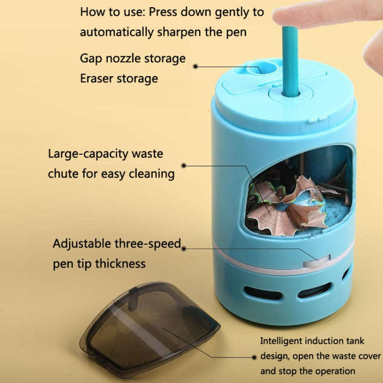 XCQ-01 Multifunctional Desktop Vacuum Cleaner with Pencil Sharpener Function(Blue)