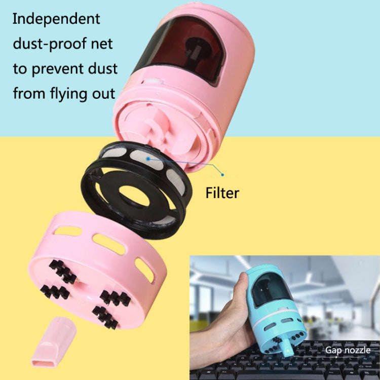 XCQ-01 Multifunctional Desktop Vacuum Cleaner with Pencil Sharpener Function(Blue)