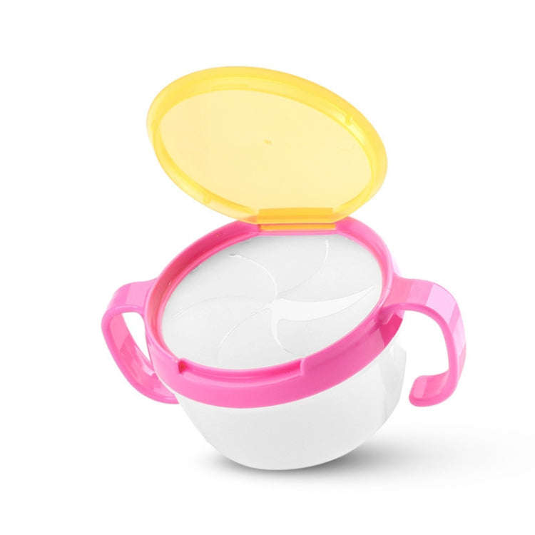 Baby Snacks Bowl Children Kids Food Storage Dishes Anti Spill 360 Rotate Baby Solid Feeding Plate...