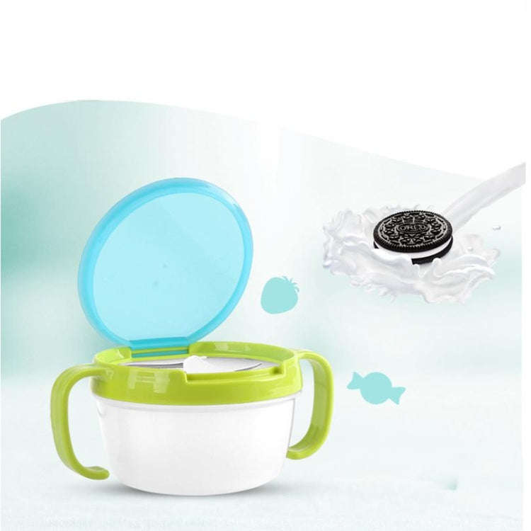 Baby Snacks Bowl Children Kids Food Storage Dishes Anti Spill 360 Rotate Baby Solid Feeding Plate...