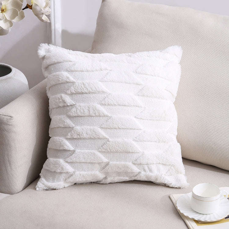 Double-Sided Plush Pillow Home Sofa Cushion Pillowcase, Size: 45x45cm Without Core(White Boat)