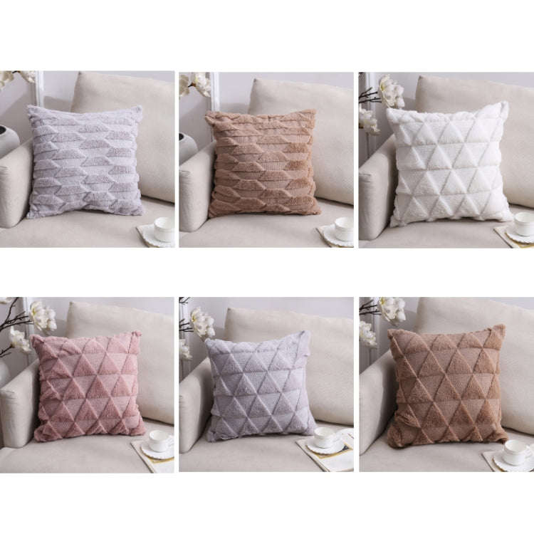 Double-Sided Plush Pillow Home Sofa Cushion Pillowcase, Size: 45x45cm Pillowcase + Core(Brown Boat)
