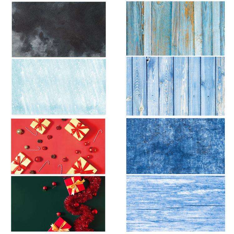 57 x 87cm Double-sided Photography Background Paper Shooting Props(08 Light Blue/Black)