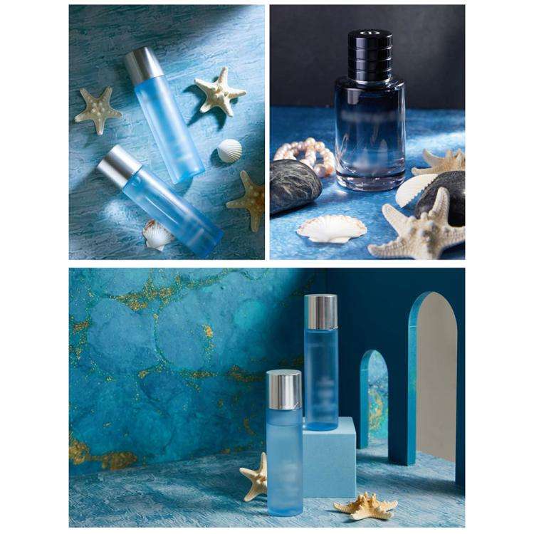 57 x 87cm Double-sided Photography Background Paper Shooting Props(08 Light Blue/Black)