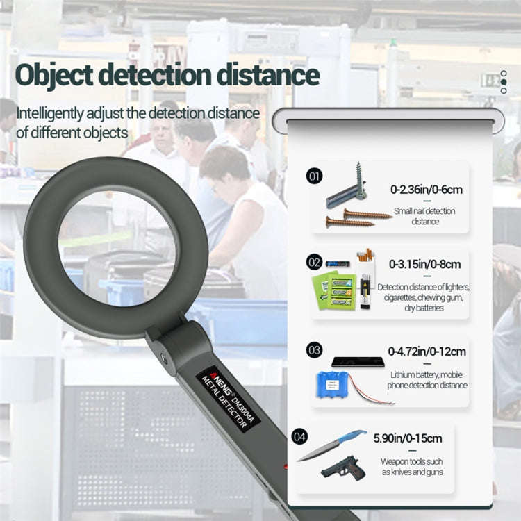 ANENG  DM3004 Handheld Metal Detector High-Precision Sensitivity Station Airport Detection Scanni...