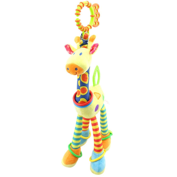 Baby Carriage Hanging Toy 0-1 Year Old Bell Teether Giraffe Bed Bell(Yellow)